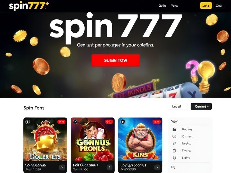 spin 777 – Bonuses & Offers